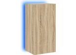 Parete Tv Con Luci Led Rovere Sonoma 40,5X35X80 Cm