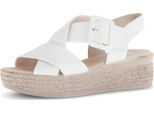 Gabor Sandali Con Plateau Da Donna Sandali In Pelle Liscia Bianca Taglia: 39