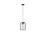 Brilliant Lampe, Tosh Pendelleuchte 25Cm Antik Holz/Schwarz Korund, 1X A60, E27, 40W, Holz Aus Nachhaltiger Waldwirtschaft (Fsc)