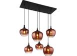 Globo Lighting|Lampada A Sospensione In Metallo Nero Opaco, 6X E27