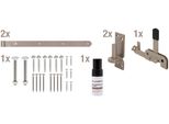 Torbeschlag Alberts "Duravis Beschlagssortiment", Beige (Perlbeige), Stahl, BeschläGe, FüR Einzeltore, Duplexbeschichtet