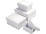 Creativ Company 264050 Creativ Company Geschenkboxen-Set Weiß
