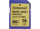 Intenso Premium - Scheda Di Memoria Flash - 16 Gb - Uhs Classe 1 / Classe 10 - Sdhc UHS-I
