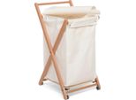 Foppapedretti Angel Cesto Portabiancheria 44 L Rettangolare Faggio, Cotone, Plastica, Compensato Beige, Nero, Noce