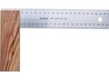 Squadra Da Falegname Hedue In Noce 400 Mm Lama In Acciaio Inox 45 Mm