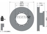 2X Textar Disco Freno 93088300 Per Scania 4 - Serie 4 - Serie Bus Irizar Pb
