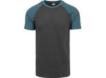 DěTské TričKo Urban Classics Raglan Contrast Tee Antracite/Teal - S