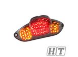 Fanale Posteriore STR8 Black-Line Led, Con Funzione Di Indicatore Di Direzione Per Gilera Runner (Dal 08 / 2005), Con Marchio Di Controllo