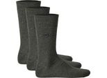 Calzini Tom Tailor Da Uomo, Confezione Da 3 - Basic, Misto Cotone, Tinta Unita Grigio 39-42