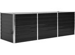 Vidaxl Letto Da Giardino Rialzato Antracite 240 X 80 X 77 Cm Acciaio Zincato