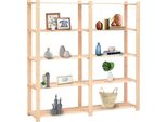 Vidaxl Scaffale A 5 Ripiani 170×38×170 Cm In Legno Di Pino Massiccio 500 Kg