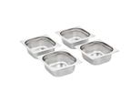 Vidaxl Contenitori Gastronorm 12 Pz. Gn 1/6 65 Mm Acciaio Inox