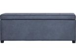 Panca Con Vano Portaoggetti 116 Cm Aspetto Scamosciato Grigio