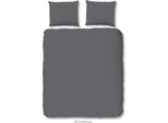 Hip Mako Biancheria Da Letto In Raso 3 Pezzi Copripiumino 240 X 220 Cm Federa 60 X 70 Cm Copripiumino Liscio 0280.03.03 Grigio