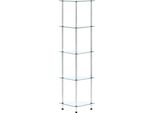 Syfax™ Scaffale A 5 Livelli Trasparente 30X30X130Cm In Vetro Temperato