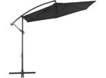 Vidaxl Ombrello Semaforo Con Palo In Alluminio 300 Cm Nero