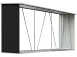 Vidaxl Deposito Per Legna Da Ardere Acciaio Zincato 330X84X152 Cm Antracite