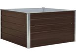 Vidaxl Letto Rialzato 100 X 100 X 45 Cm Acciaio Zincato Marrone