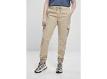 Urban Classics Donna - Pantaloni Cargo A Vita Alta Beige - 3XL