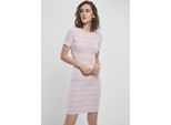 DáMské šAty Urban Classics Ladies Stretch Stripe Dress Girlypink/Oceanblue - Xs