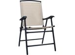 Vidaxl Sedie Da Giardino Pieghevoli 2 Pz. Textilene Bianco Crema