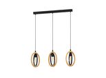 Lampadario Eglo 43462 Basildon E27 3X40 W Nero/Marrone