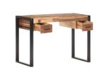 Vidaxl Scrivania 110X50X76 Cm In Legno Massiccio