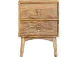 Comodino 40 X 35 X 55 Cm In Legno Massiccio Di Mango