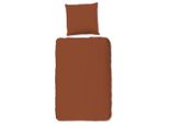 Set Di Biancheria Da Letto Tinta Unita Good Morning 135X200 Cm Rosso Terracotta