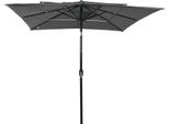 Vidaxl Ombrellone Con Palo In Alluminio A 3 Strati Antracite 2,5X2,5 M