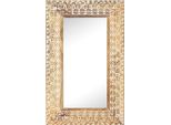 Vidaxl Specchio Intagliato A Mano 80X50X2,6 Cm In Legno Massiccio Di Mango