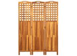 Divisorio In 3 Parti 121X2X170 Cm In Legno Massiccio Di Acacia