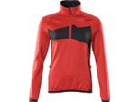Pullover In Pile Con Zip Corta Rosso/Nero, Taglia S Mascot 18053-316-20209