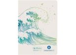 Herlitz 50033577 Herlitz Notizheft A6 32 Blatt Liniert Greenline Welle