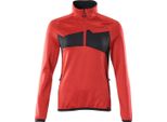 Pullover In Pile Con Zip Corta Rosso/Nero, Taglia 2XL Mascot 18053-316-20209