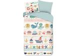 Set Di Biancheria Da Letto Per Bambini Good Morning Sea 140X200/220 Cm Bianco Panna