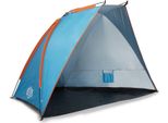 Nils Camp - Tenda Da Spiaggia - Guscio Da Spiaggia Pop Up Protezione Uv - 120X260X120 Cm - Blu E Arancione