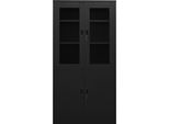 Vidaxl Armadio Per Ufficio Nero 90X40X180 Cm In Acciaio