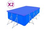 Vidaxl Coperture Per Piscine 2 Pz. Pe Rettangolare 90 G/M² 400X207 Cm
