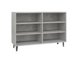 Vidaxl Credenza Grigio Cemento 103,5X35X70 Cm Materiale A Base Di Legno