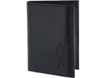Oxmox Pelle Portafoglio Leather Rfid Protect KombiböRse Lizard Embossed Black Nero