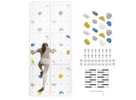 Mamoi® Parete Da Arrampicata Da Interno Con Appigli, 4 Moduli, Parete Da Arrampicata Moderna Per Camera, Pannello In Legno Bianco, Set Da Arrampicata