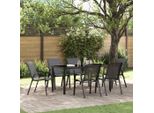Sedie Da Giardino Impilabili 6 Pezzi In Textilene Nero