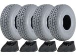 330X100 Grey Mobility Scooter Tyre And Tube, Pneumatic Tire, 400-5 - Set Of 4