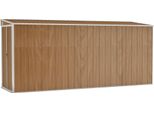 Vidaxl Capannone Attaccato Marrone 118X382X178 Cm Acciaio Zincato