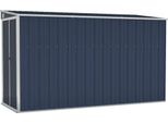 Vidaxl Capannone Antracite 118X288X178 Cm Acciaio Zincato