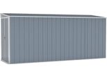Vidaxl Capannina Attaccata Grigio 118X382X178 Cm Acciaio Zincato