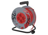 Emos Cavo Di Prolunga Rosso In Bobina 25 M, 4 Prese, Con Interruttore, Pvc, 230V, 1,5 Mm2 P194253