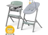 Kinderkraft Select Set Sedia Da Pranzo Livy Verde Oliva + Sdraio Calmee, Premium