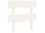 Testiera Bianca 103,5X3X81 Cm In Legno Di Pino Massiccio